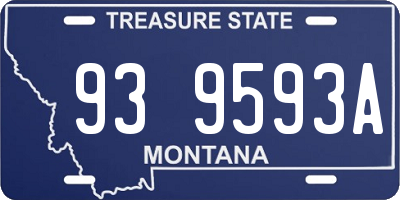 MT license plate 939593A