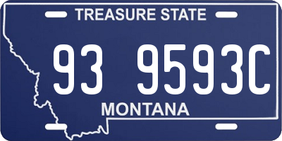 MT license plate 939593C