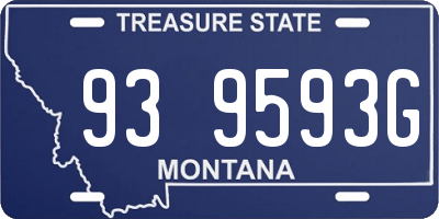 MT license plate 939593G