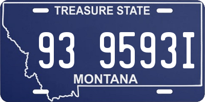 MT license plate 939593I