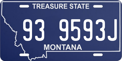 MT license plate 939593J