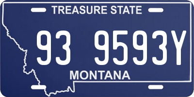 MT license plate 939593Y