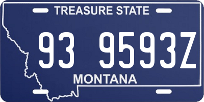 MT license plate 939593Z