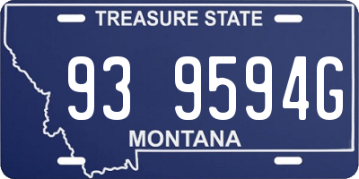 MT license plate 939594G