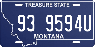 MT license plate 939594U
