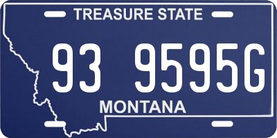 MT license plate 939595G