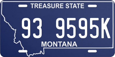 MT license plate 939595K