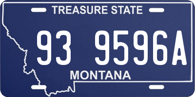 MT license plate 939596A