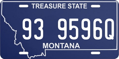 MT license plate 939596Q