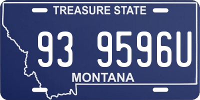 MT license plate 939596U