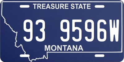 MT license plate 939596W