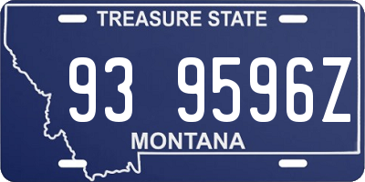 MT license plate 939596Z