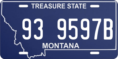 MT license plate 939597B
