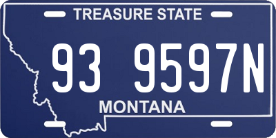 MT license plate 939597N