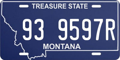 MT license plate 939597R