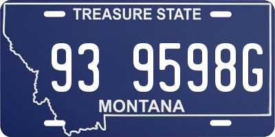 MT license plate 939598G