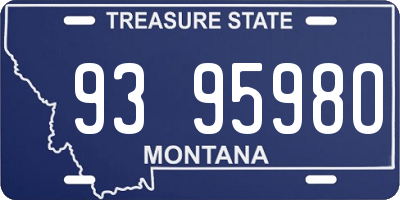 MT license plate 939598O