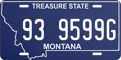 MT license plate 939599G