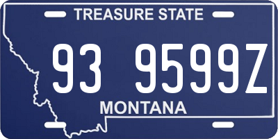 MT license plate 939599Z