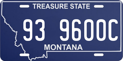 MT license plate 939600C
