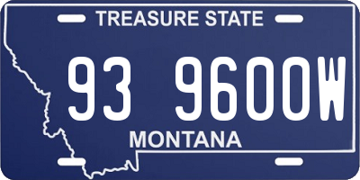 MT license plate 939600W