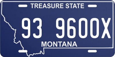 MT license plate 939600X