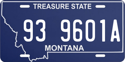 MT license plate 939601A