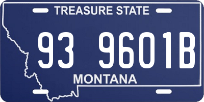 MT license plate 939601B