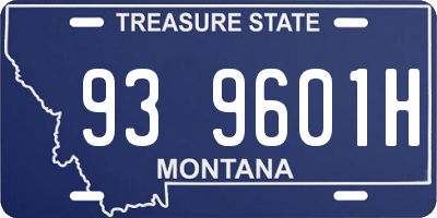 MT license plate 939601H