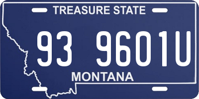 MT license plate 939601U