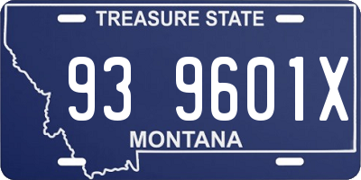 MT license plate 939601X