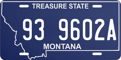 MT license plate 939602A