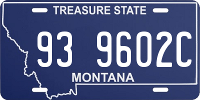 MT license plate 939602C