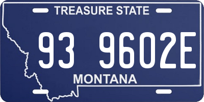 MT license plate 939602E