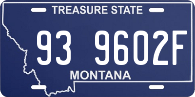 MT license plate 939602F