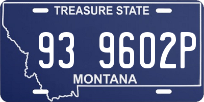 MT license plate 939602P