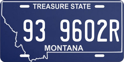 MT license plate 939602R