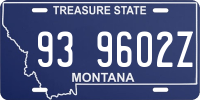 MT license plate 939602Z