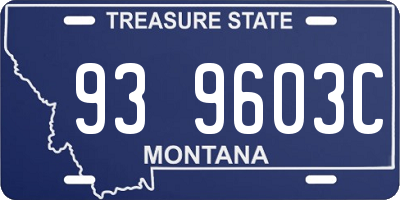 MT license plate 939603C
