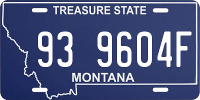 MT license plate 939604F