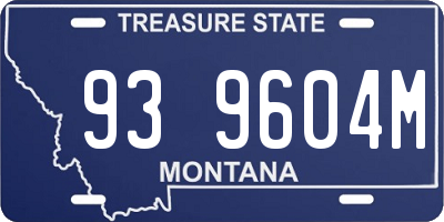 MT license plate 939604M