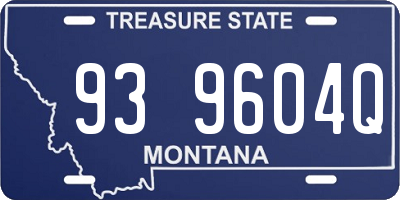 MT license plate 939604Q