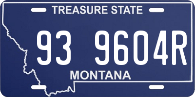 MT license plate 939604R