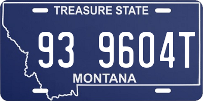 MT license plate 939604T