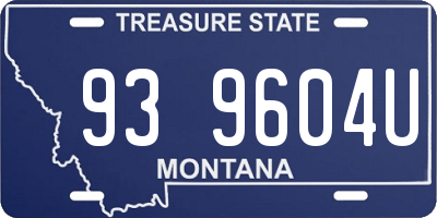 MT license plate 939604U