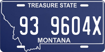 MT license plate 939604X