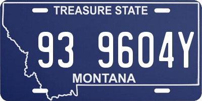 MT license plate 939604Y