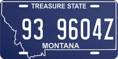 MT license plate 939604Z