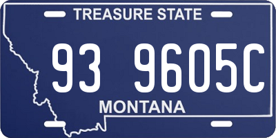 MT license plate 939605C