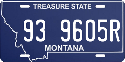 MT license plate 939605R